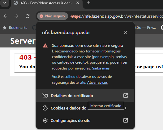 Seleccionar certificado remoto
